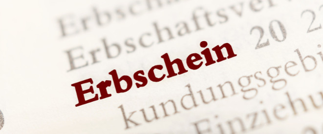 Wort: Erbschein