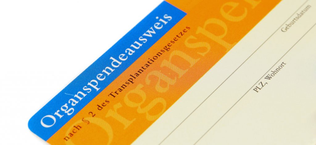 Bild von Organspendeausweis